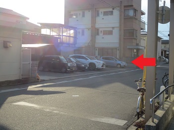 駐車場①:クリニック前(南側)にあります。